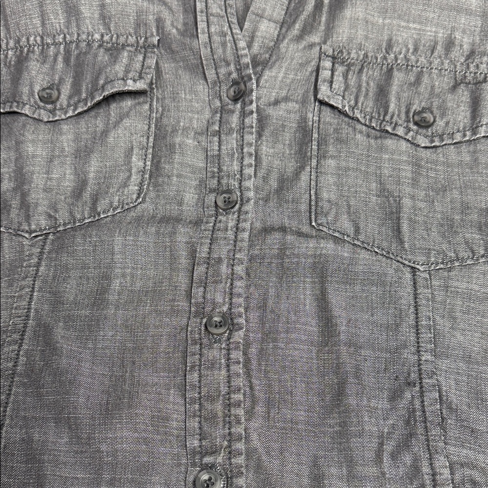 Bella Dahl Charcoal Button Down Shirt - Picture 5 of 7